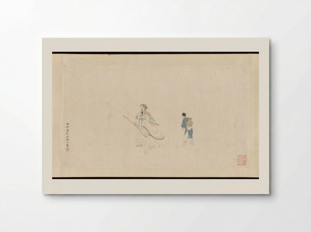 Two Figures (After Qiu Ying) - Liu Yanchong - Poster