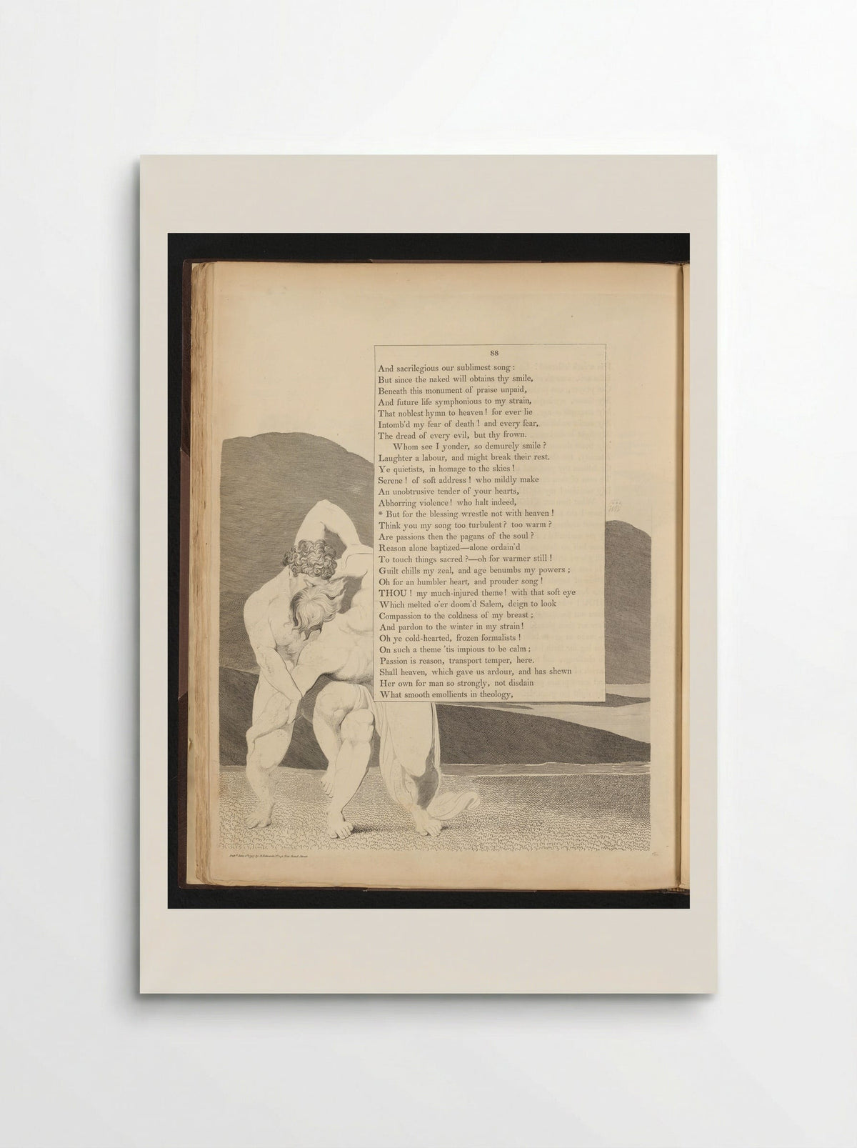 Two Figures Wrestling - William Blake - Poster
