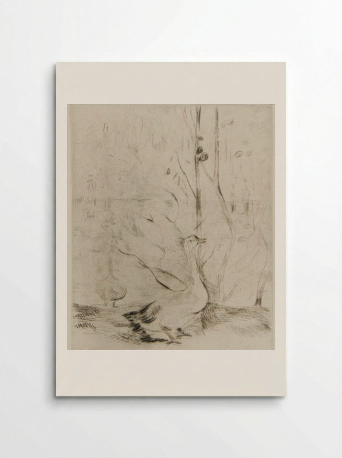 Two Geese - Berthe Morisot - Poster