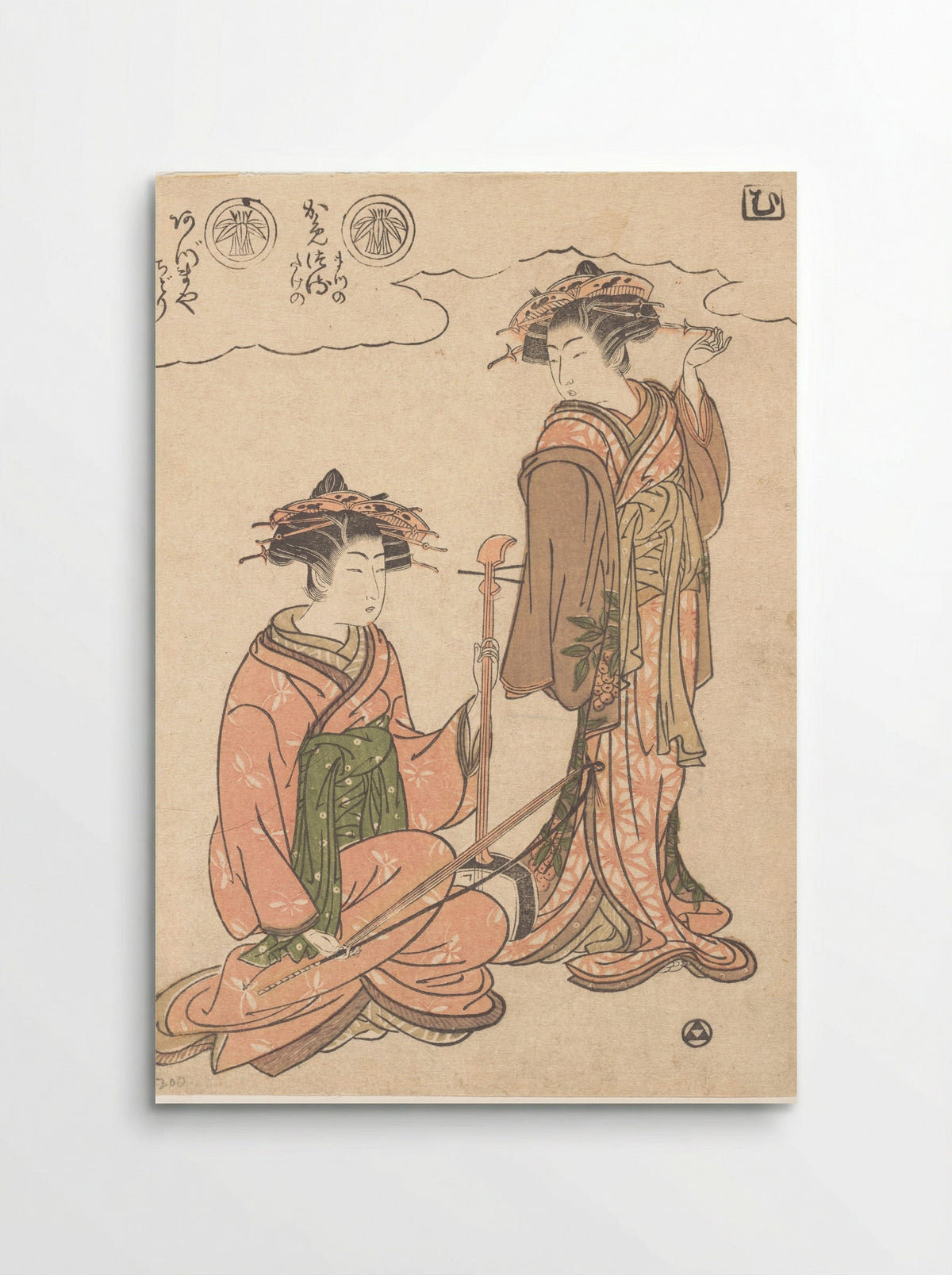 Two Geisha - Isoda Koryūsai - Poster