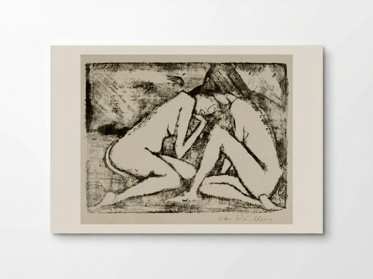 Two Girls Seated - Otto Mueller - Poster