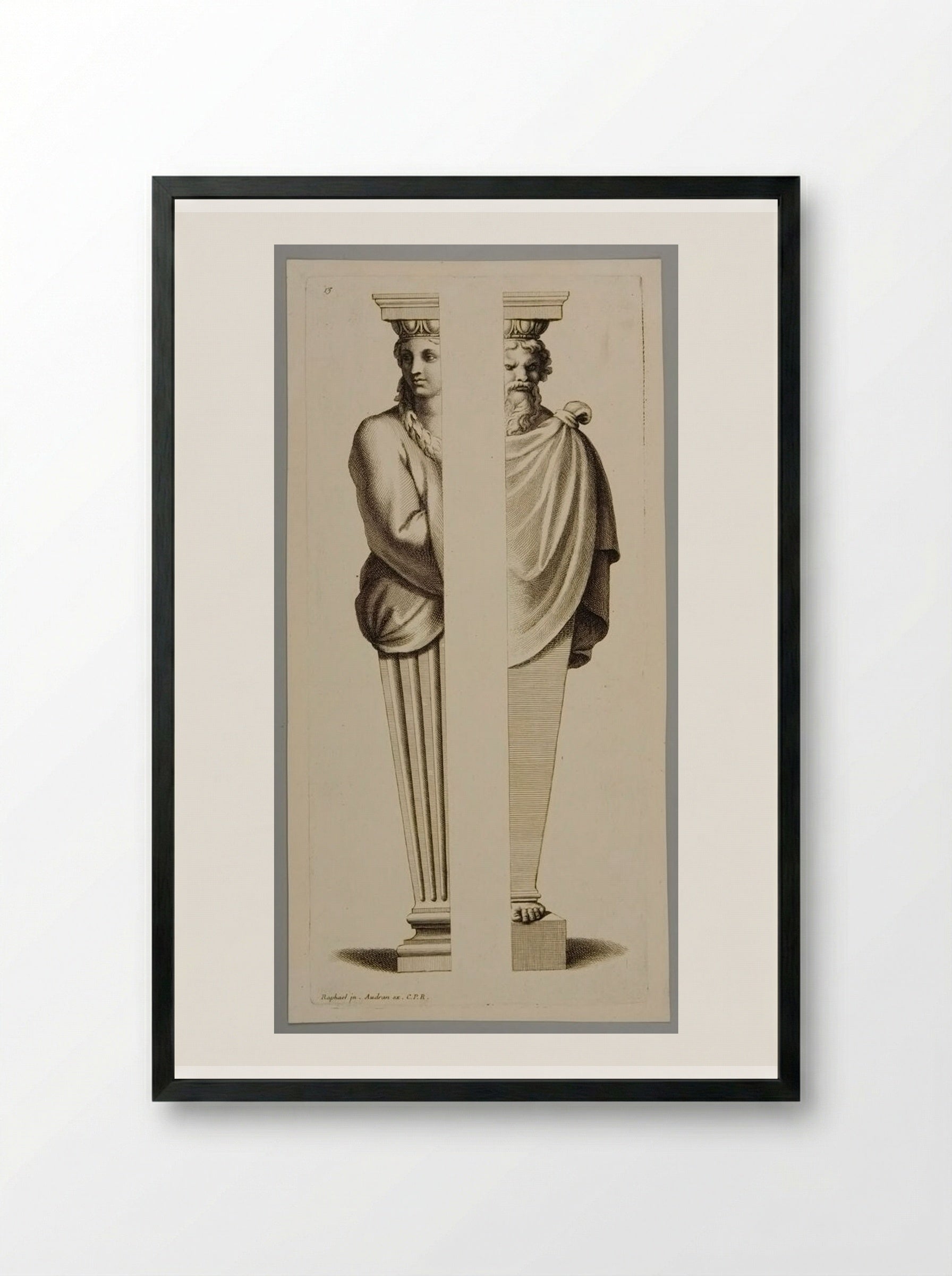 Two Halves of Termini - Gérard Audran - Framed Print Black