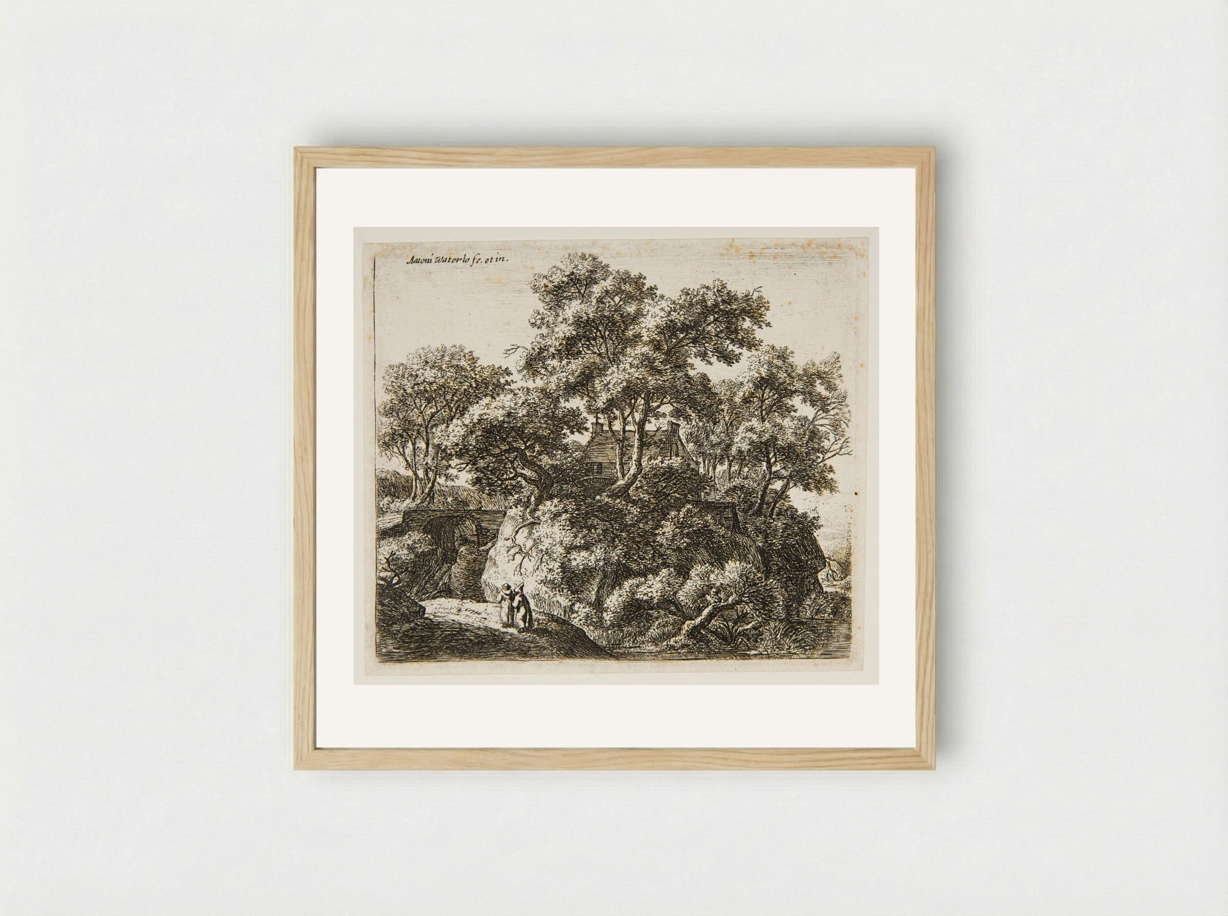 Two Hermits - Anthonie Waterloo - Framed Print Wood