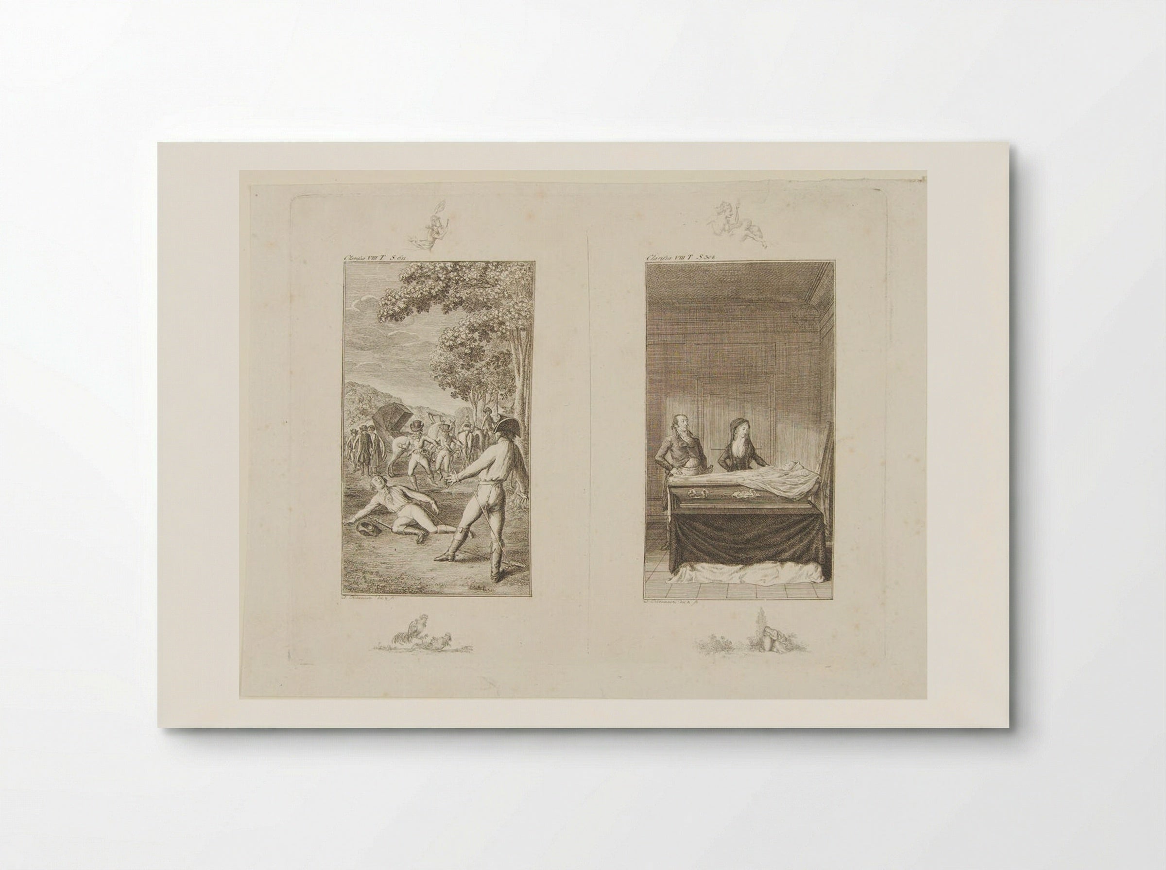 Two Illustrations for Samuel Richardson's 'Clarissa' - Daniel Nikolaus Chodowiecki - Poster
