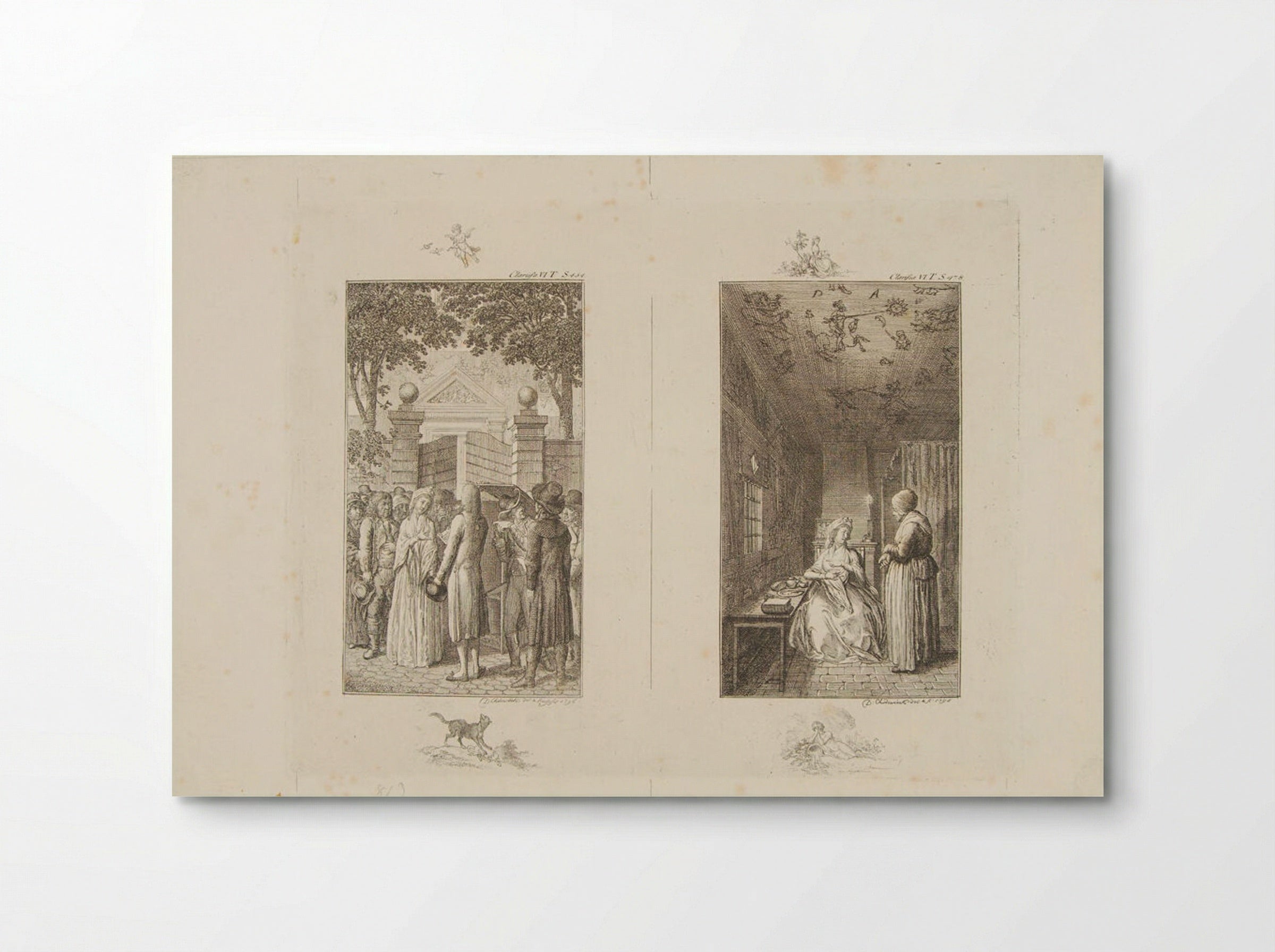 Two Illustrations for Samuel Richardson's 'Clarissa' - Daniel Nikolaus Chodowiecki - Poster