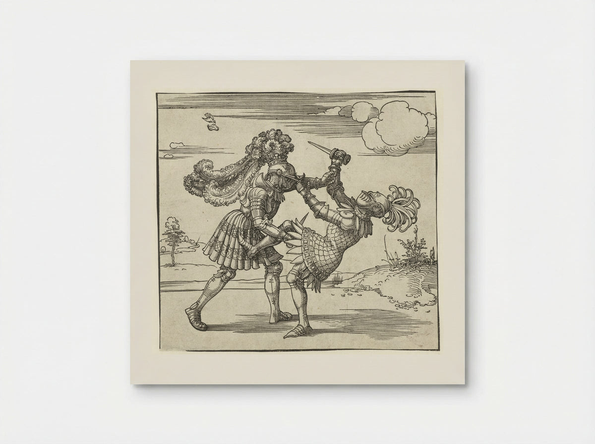 Two Knights in Combat - Albrecht Dürer - Poster