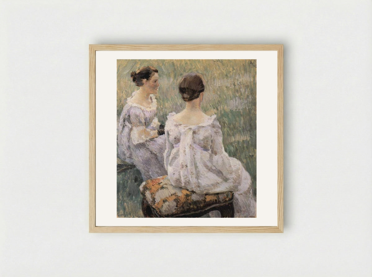 Two Ladies - Victor Borisov-Musatov - Framed Print Wood