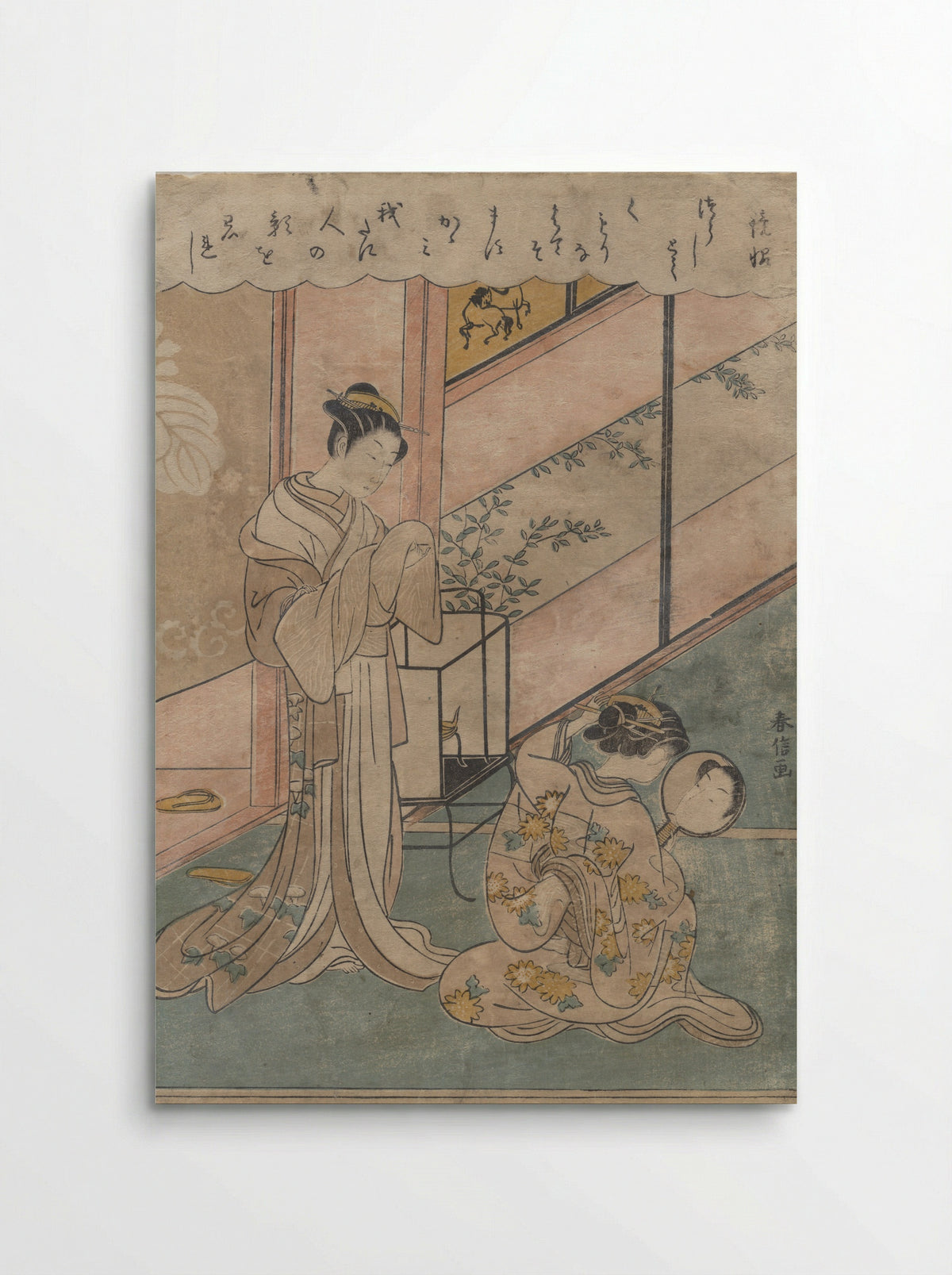 Two Ladies - Suzuki Harunobu - Poster