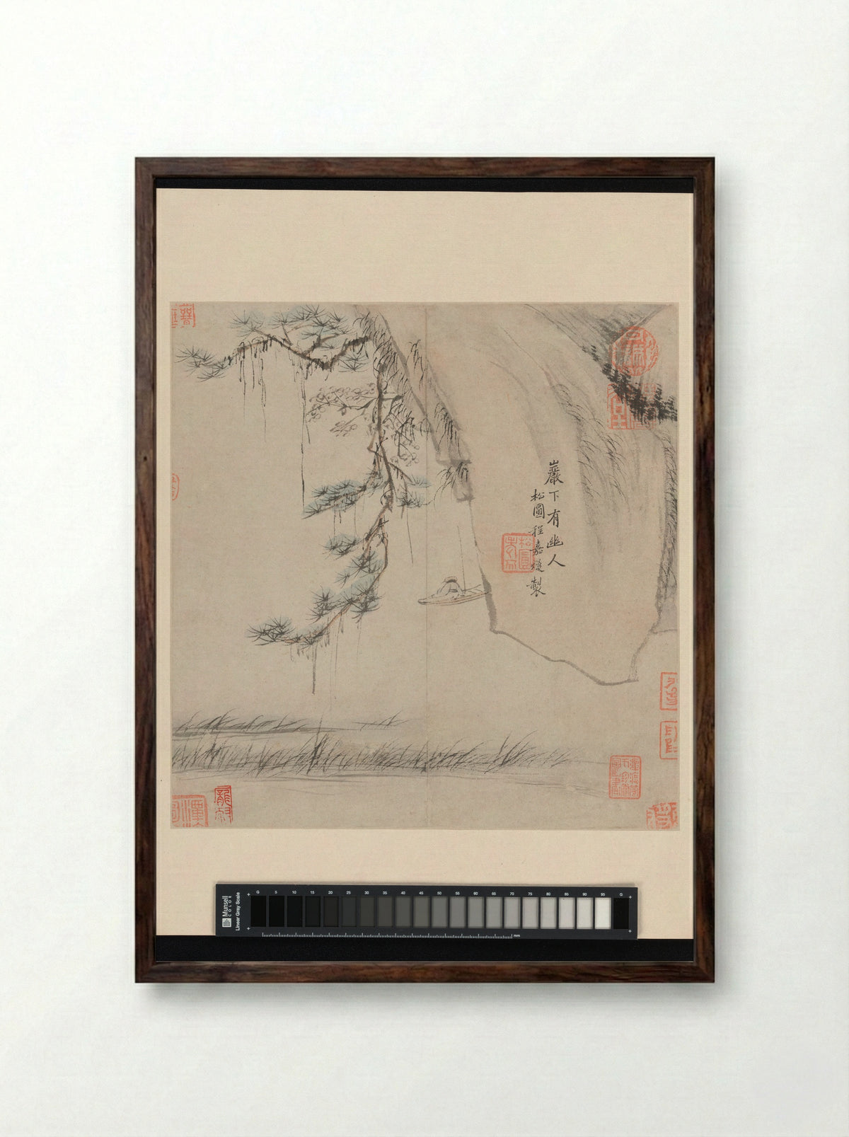 Two Landscapes (One of Two) - Cheng Jiasui - Framed Print Dark Wood