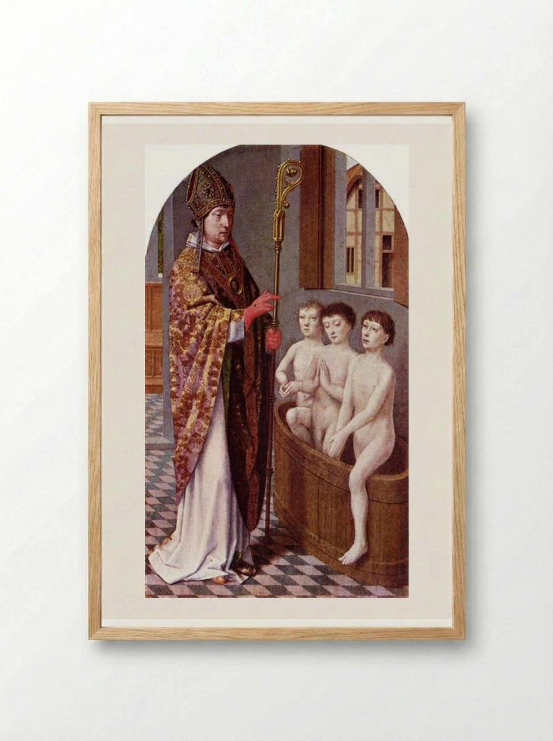 Two Legends of St. Nicholas - Gerard David - Framed Print Wood