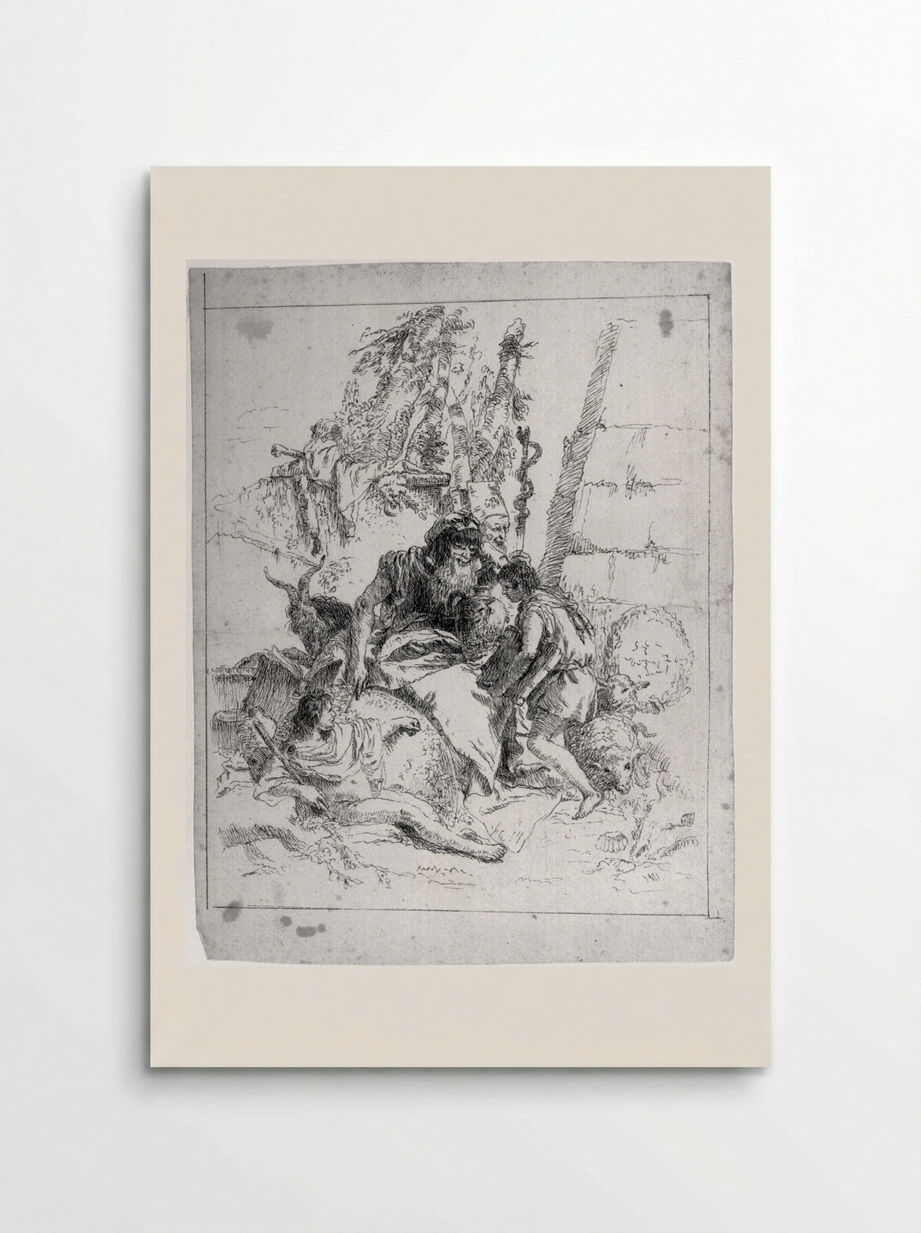 Two Magicians and Two Children - Giovanni Battista Tiepolo - Poster