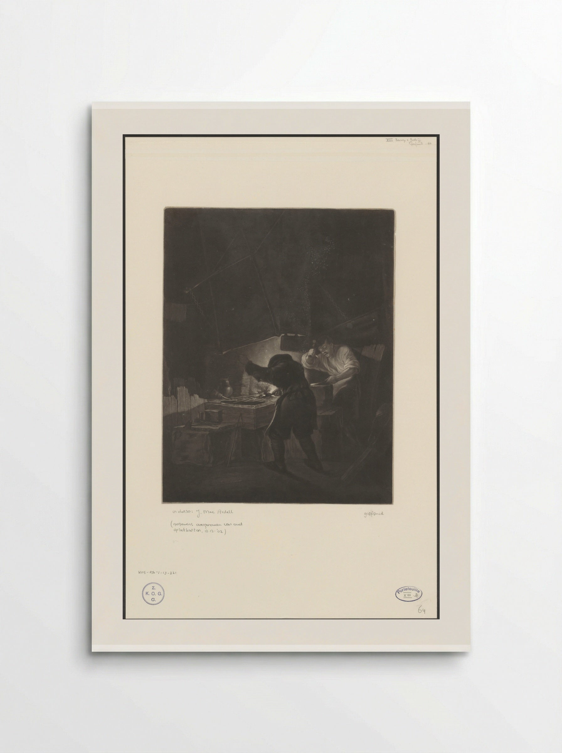 Two Men Working in a Smithy - James McArdell - Poster