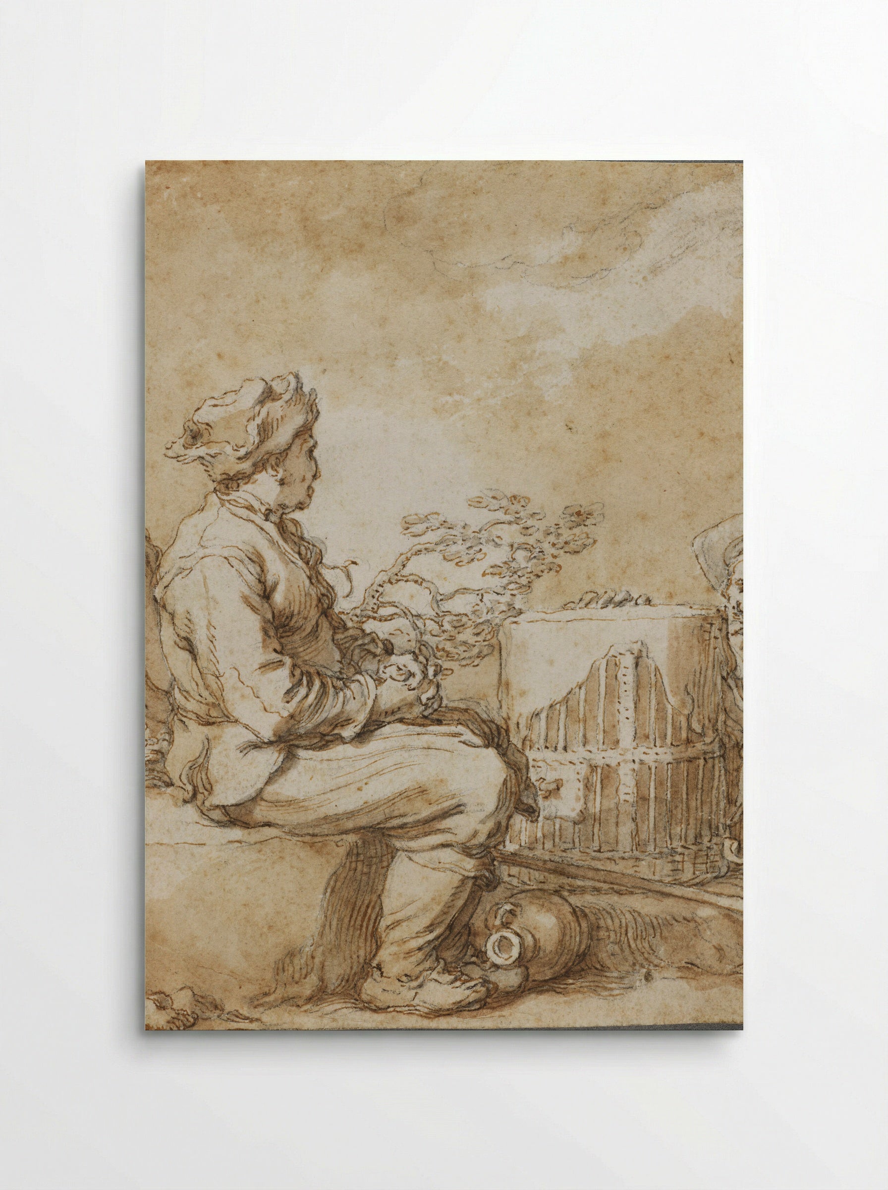 Two Men with a Poultry Basket - Abraham Bloemaert - Poster