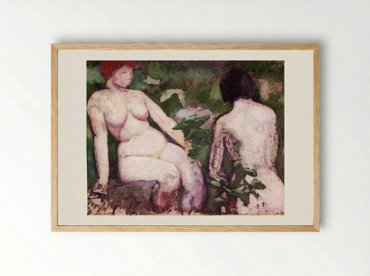 Two Nudes - Marcel Duchamp - Framed Print Wood