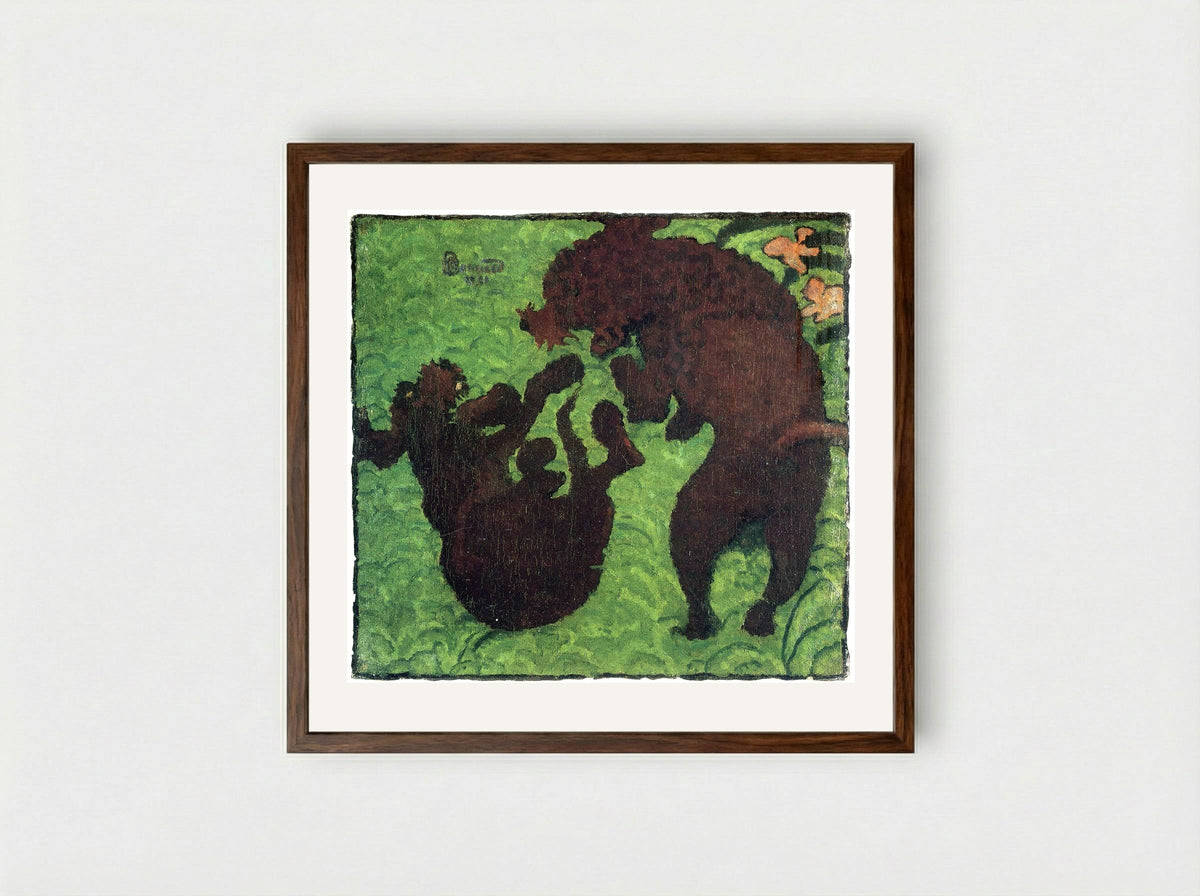Two Poodles - Pierre Bonnard - Framed Print Dark Wood
