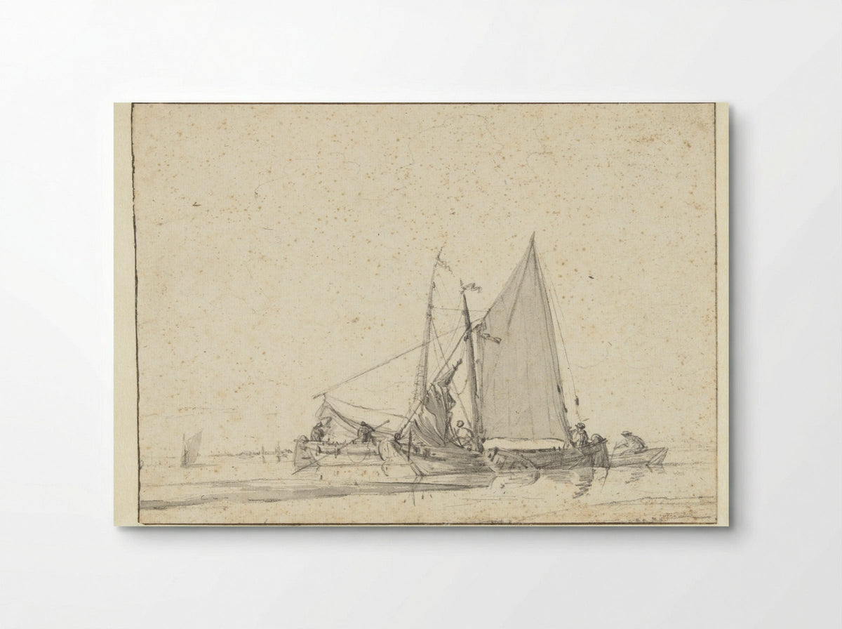 Two Ships in Still Water - Jan van de Cappelle - Poster
