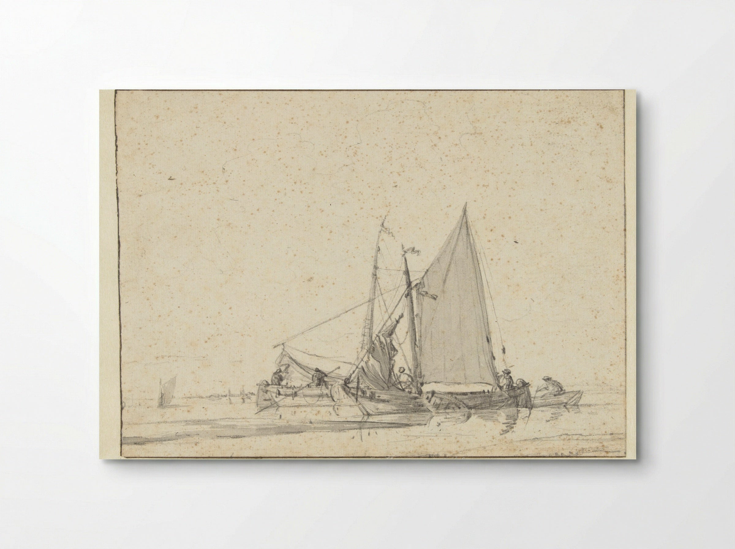 Two Ships in Still Water - Jan van de Cappelle - Poster