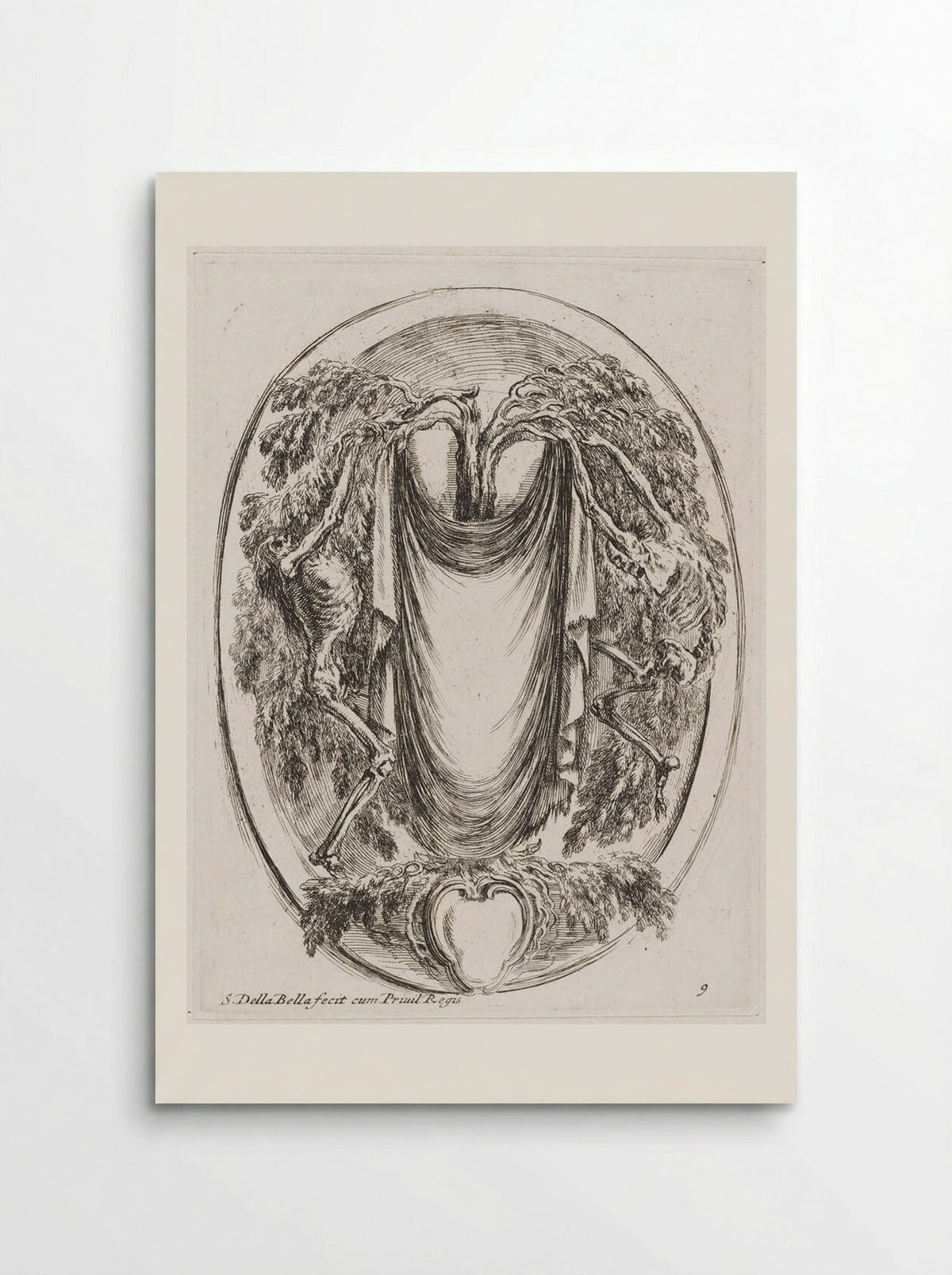 Two Skeletons Splitting Apart a Tree - Stefano Della Bella - Poster