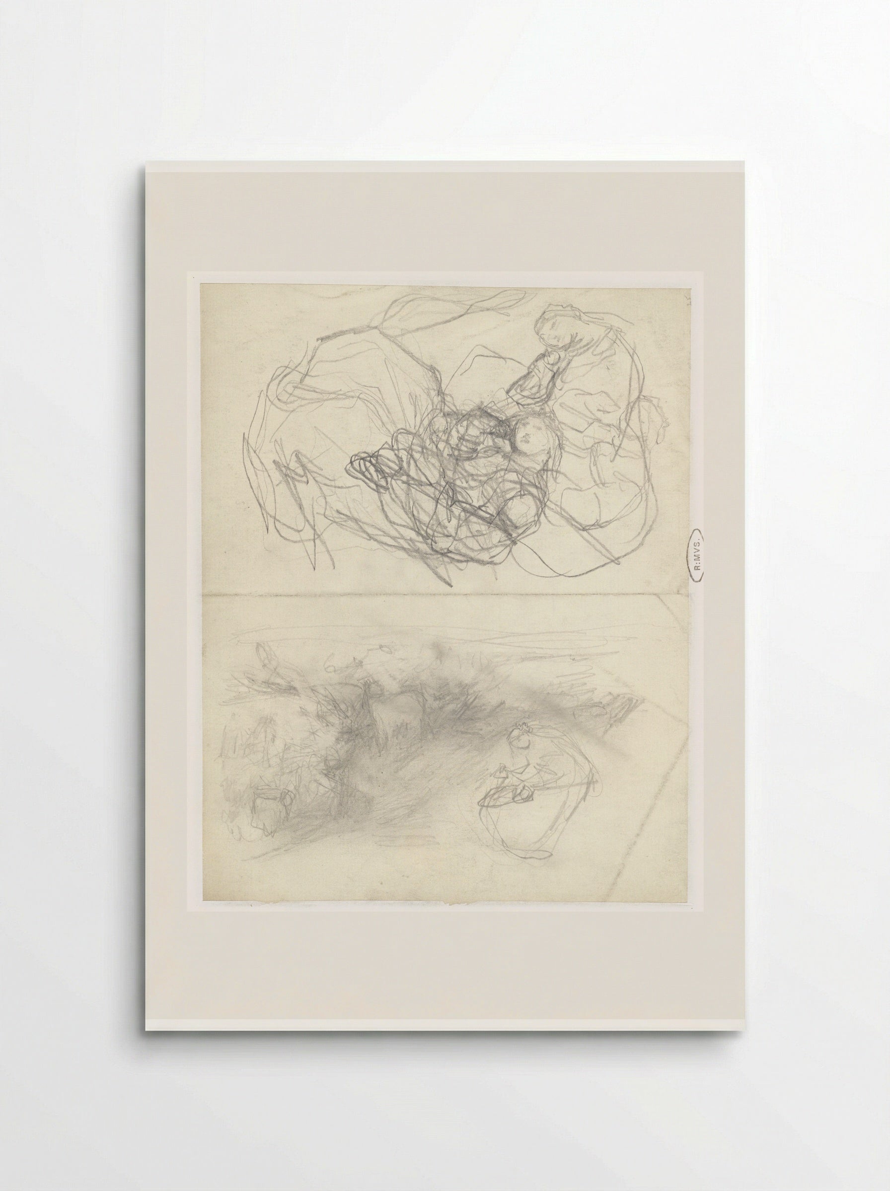 Two Studies of a Seated Woman in a Field - Matthijs Maris - Poster