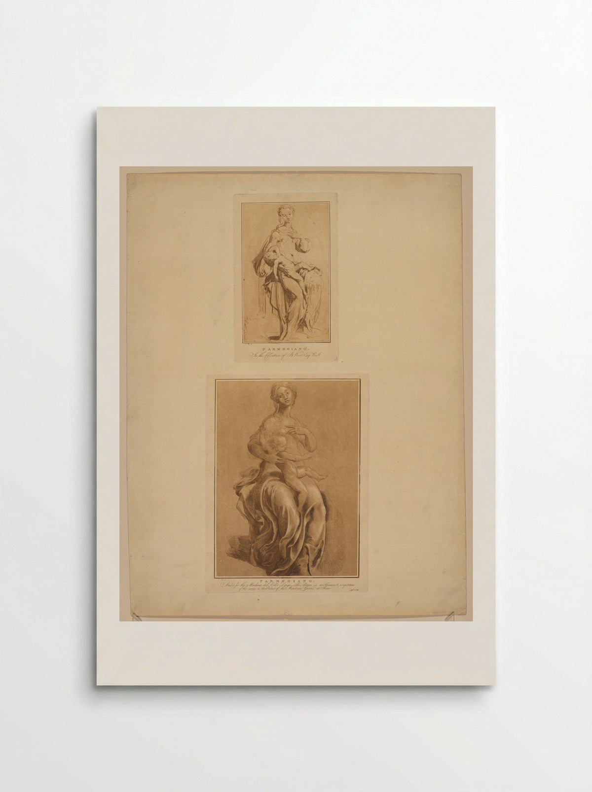 Two Studies of the Madonna and Child - Conrad Martin Metz - Poster
