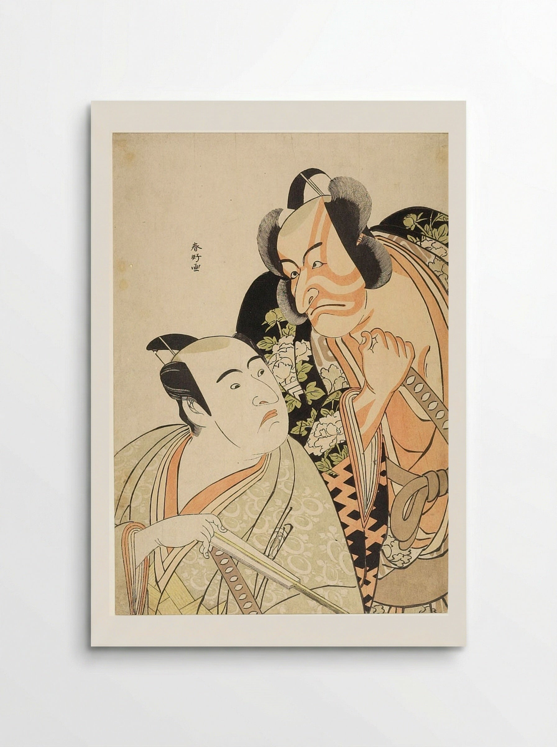 Two Three-Quarter Length Figures (Kabuki Actors) - Katsukawa Shunkō - Poster