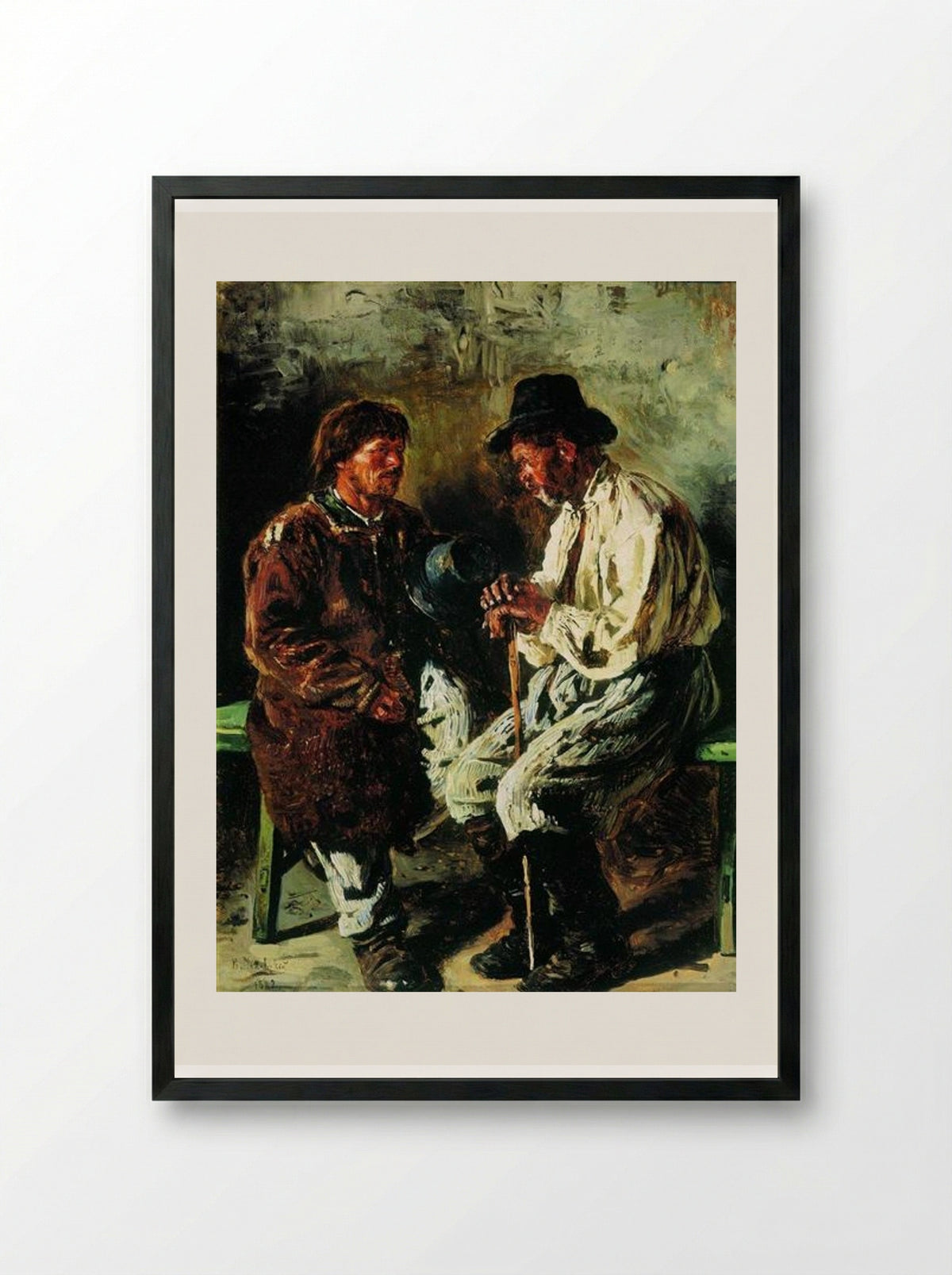 Two Ukrainians - Vladimir Makovsky - Framed Print Black