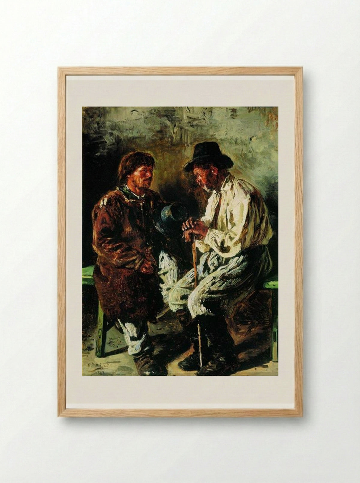 Two Ukrainians - Vladimir Makovsky - Framed Print Wood
