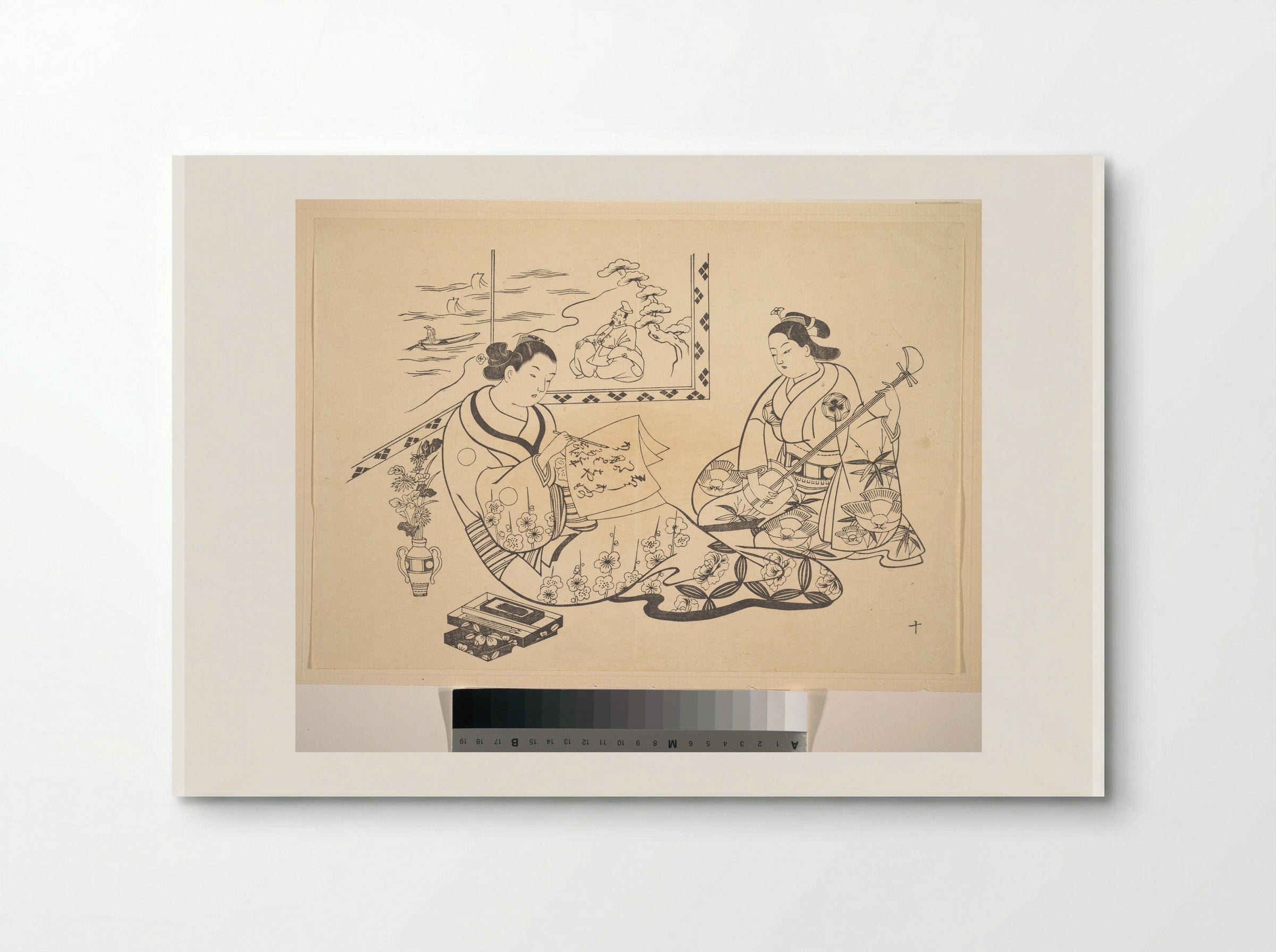 Two Women Seated in a Parlor - Okumura Masanobu - Poster