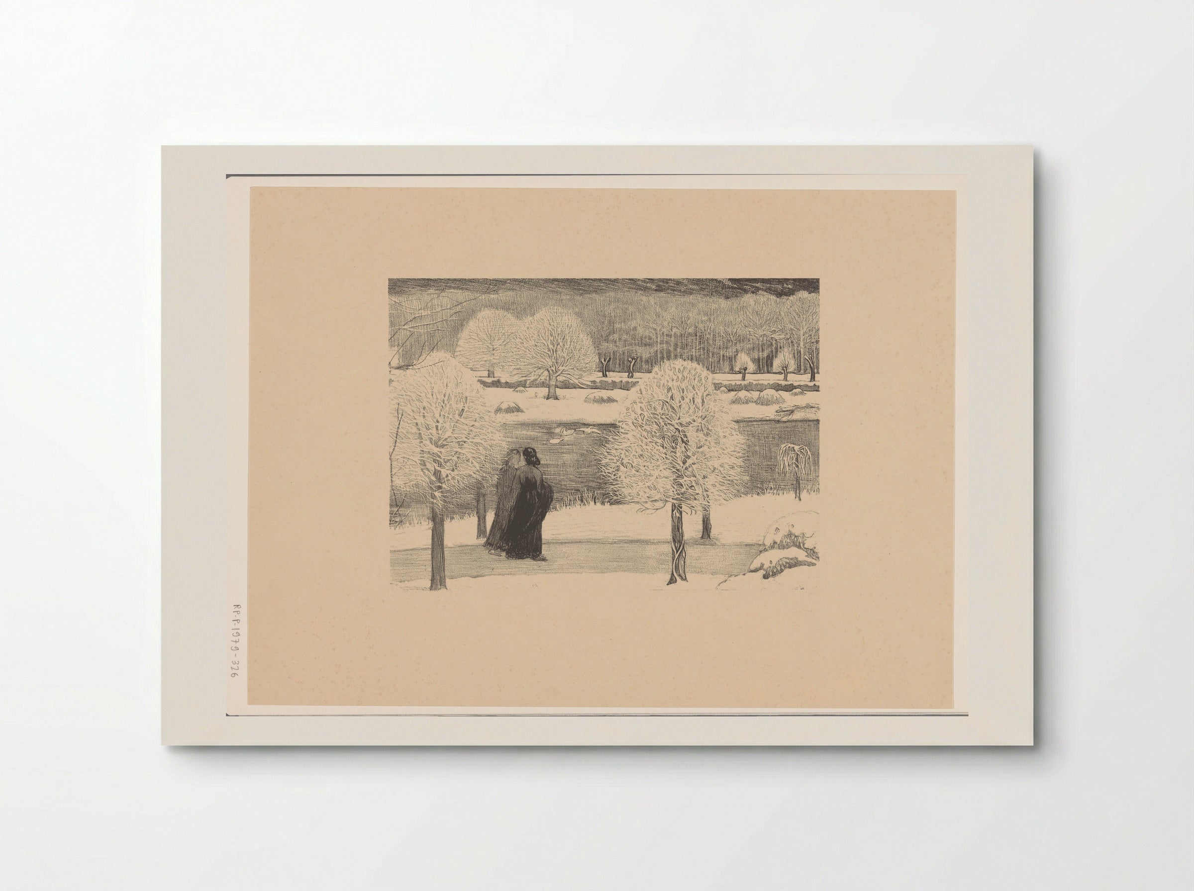 Two Women Walking in a Snowy Landscape - Richard Nicolaüs Roland Holst - Poster
