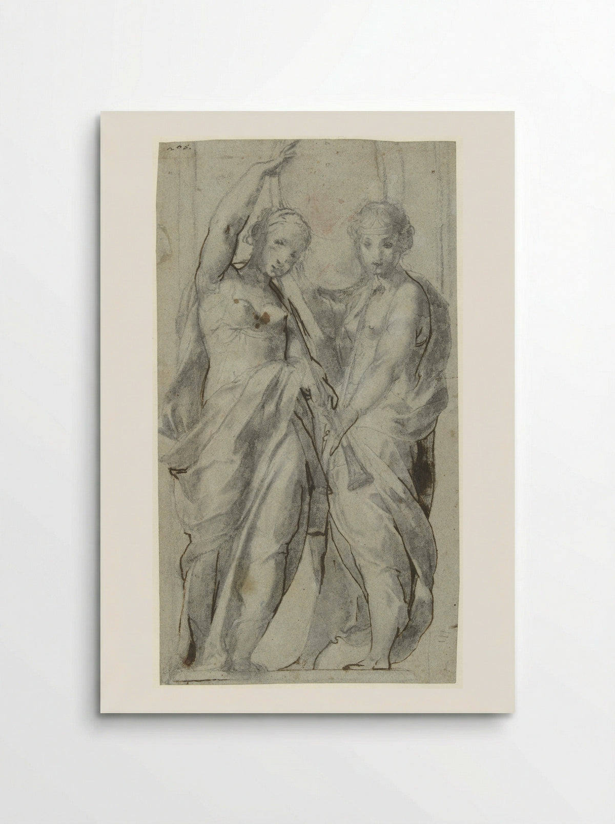 Two Women with Trumpets - Giulio Cesare Procaccini - Poster