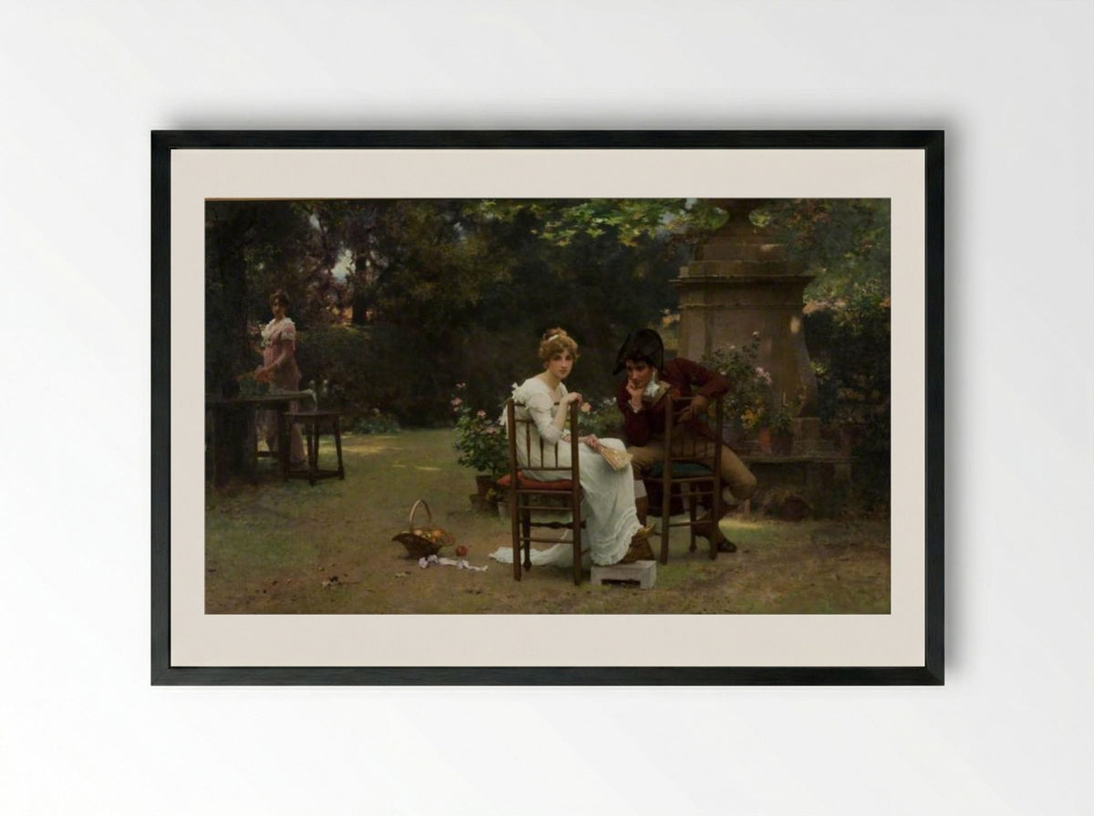Two’s Company, Three’s None - Marcus Stone - Framed Print Black