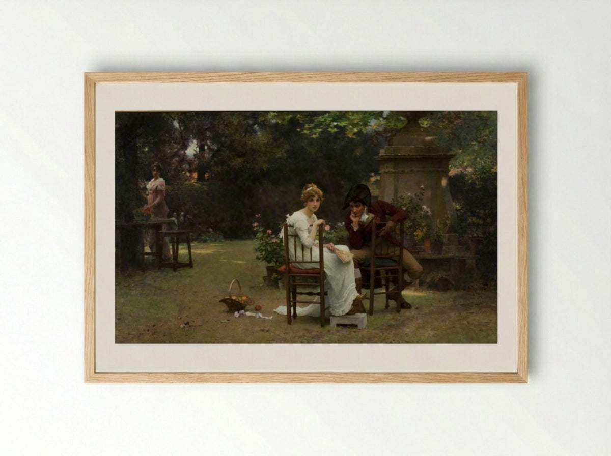 Two’s Company, Three’s None - Marcus Stone - Framed Print Wood