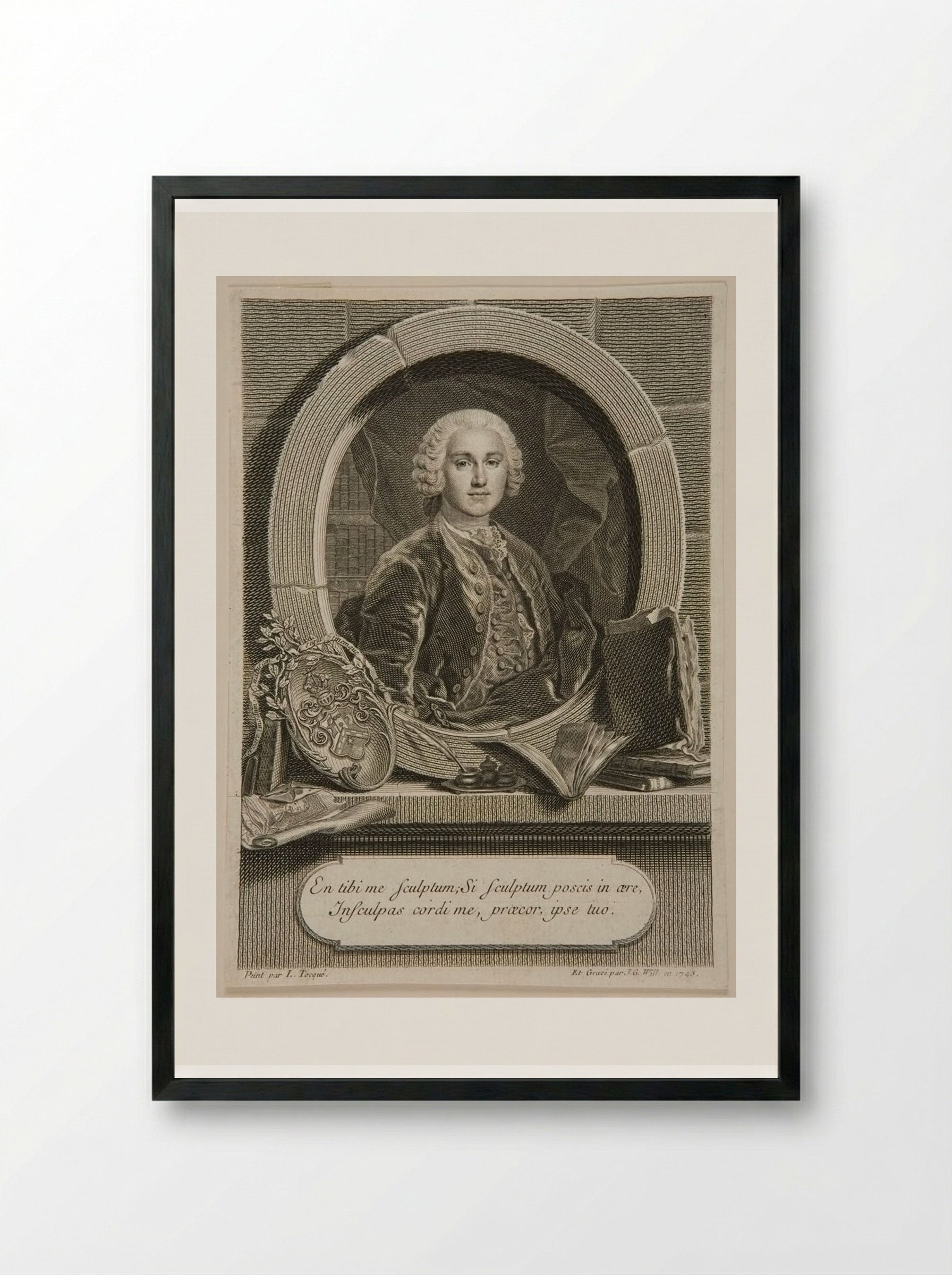 Tycho Hoffmann - Johann Georg Wille - Framed Print Black