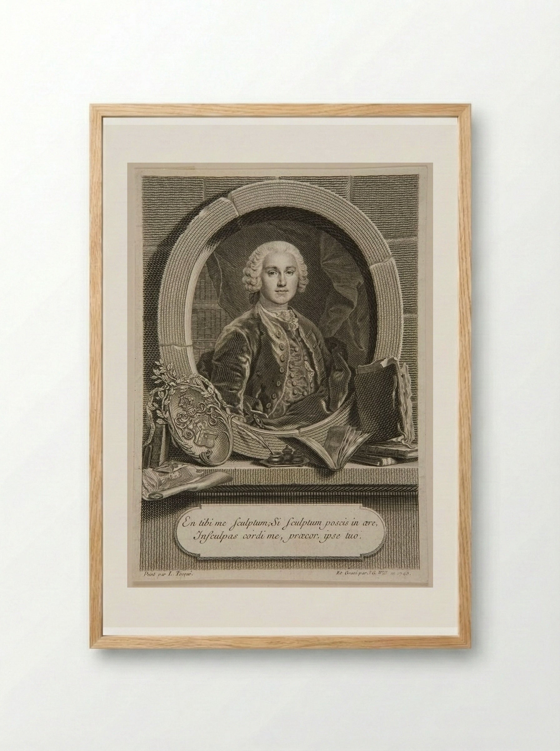 Tycho Hoffmann - Johann Georg Wille - Framed Print Wood