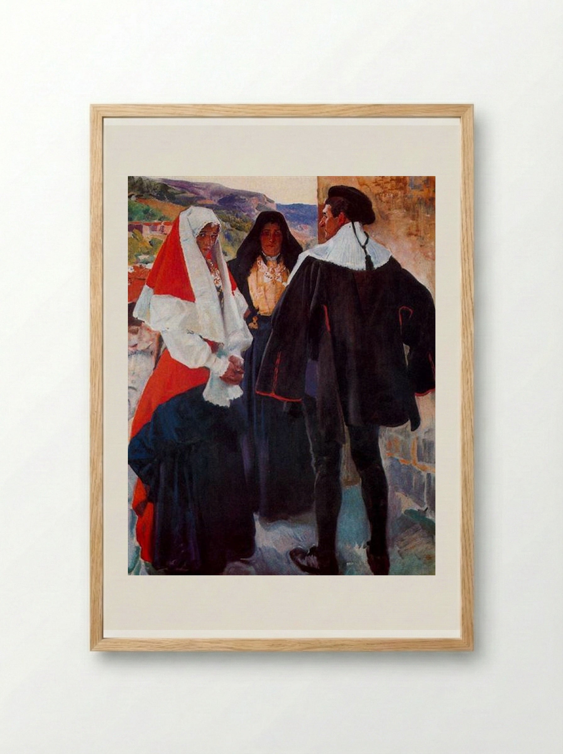 Types of the Roncal - Joaquín Sorolla - Framed Print Wood
