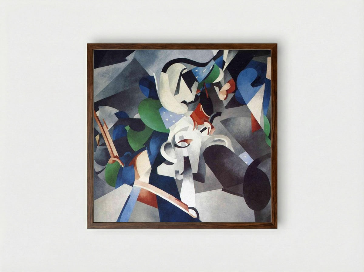 Udnie, Young American Girl - Francis Picabia - Framed Print Dark Wood