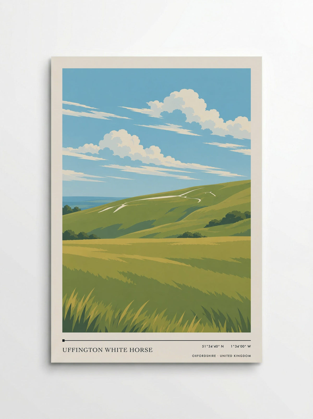 Uffington White Horse, Oxfordshire | Travel Poster - Poster