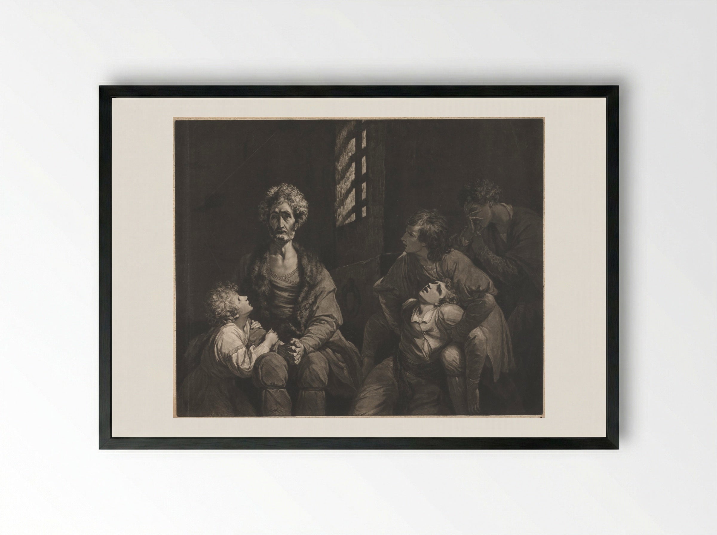 Ugolino and His Sons - John Dixon - Framed Print Black