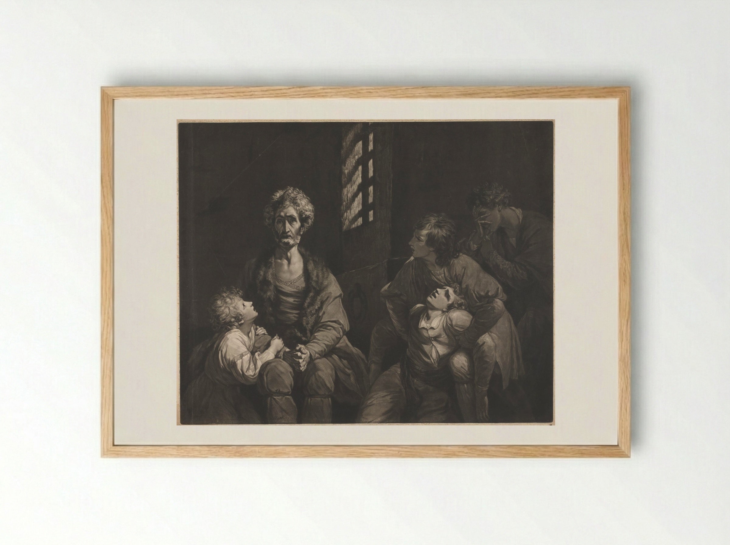 Ugolino and His Sons - John Dixon - Framed Print Wood