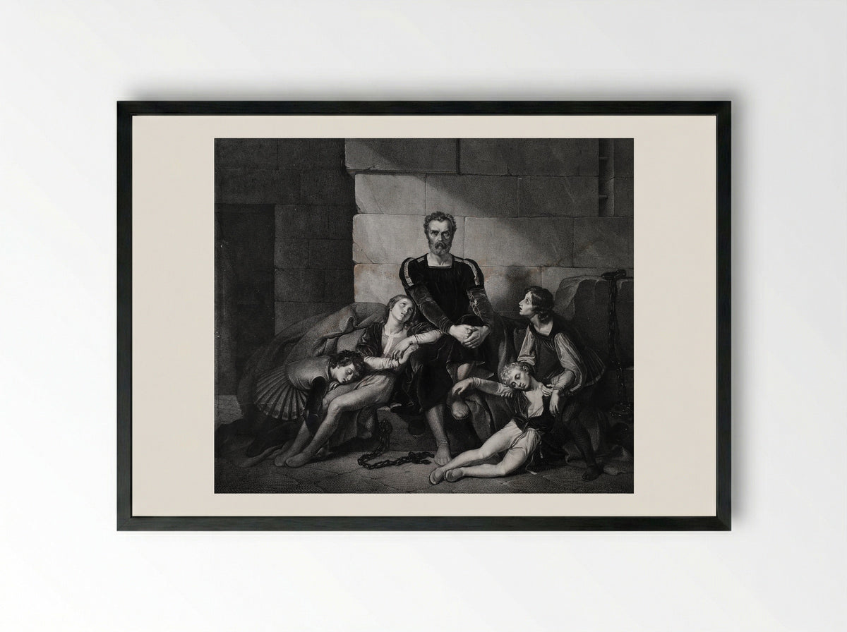 Ugolino - Cesare Ferreri - Framed Print Black