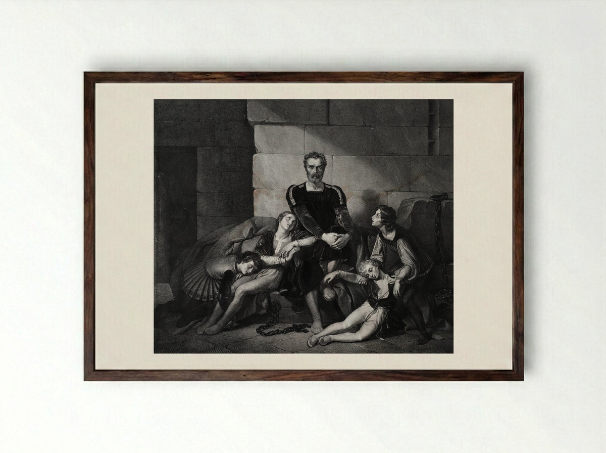 Ugolino - Cesare Ferreri - Framed Print Dark Wood