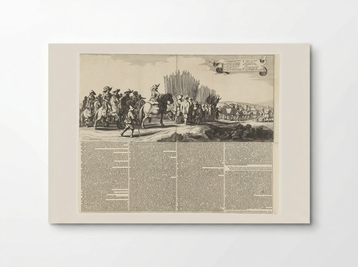Uittocht van het Spaanse leger uit Maastricht, 1632 (platen 5 en 6) - Jan van de Velde II - Poster