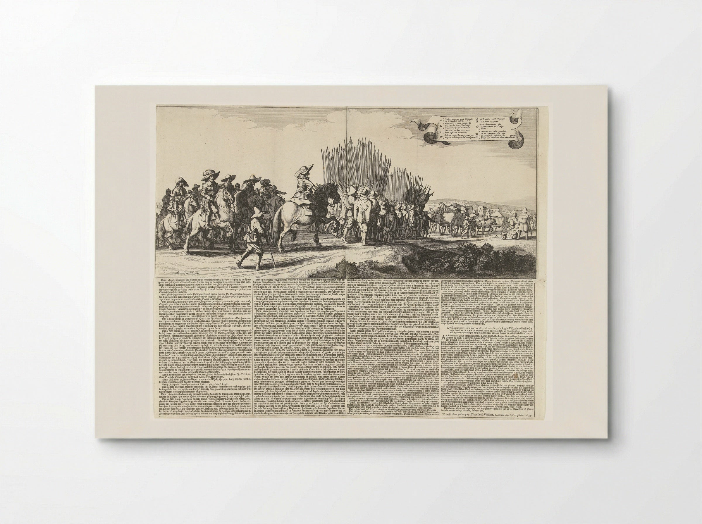 Uittocht van het Spaanse leger uit Maastricht, 1632 (platen 5 en 6) - Jan van de Velde II - Poster
