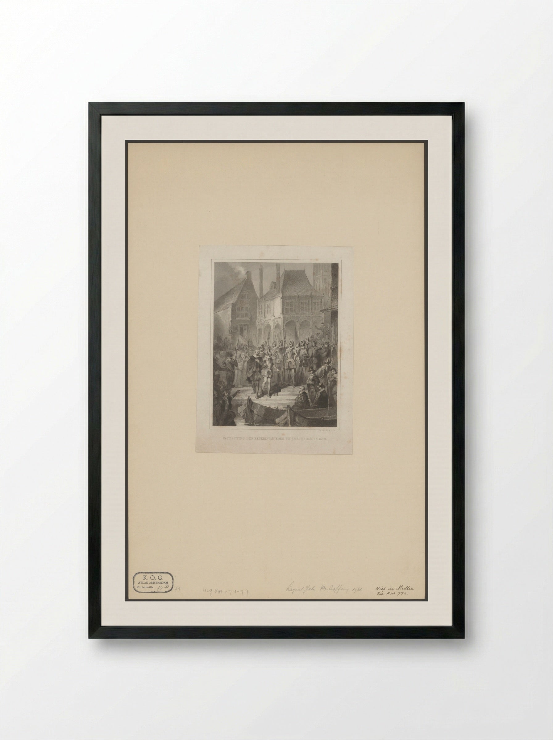 Uitzetting van het stadsbestuur tijdens de Alteratie van Amsterdam, 26 mei 1578 - Willem Steelink (I) - Framed Print Black