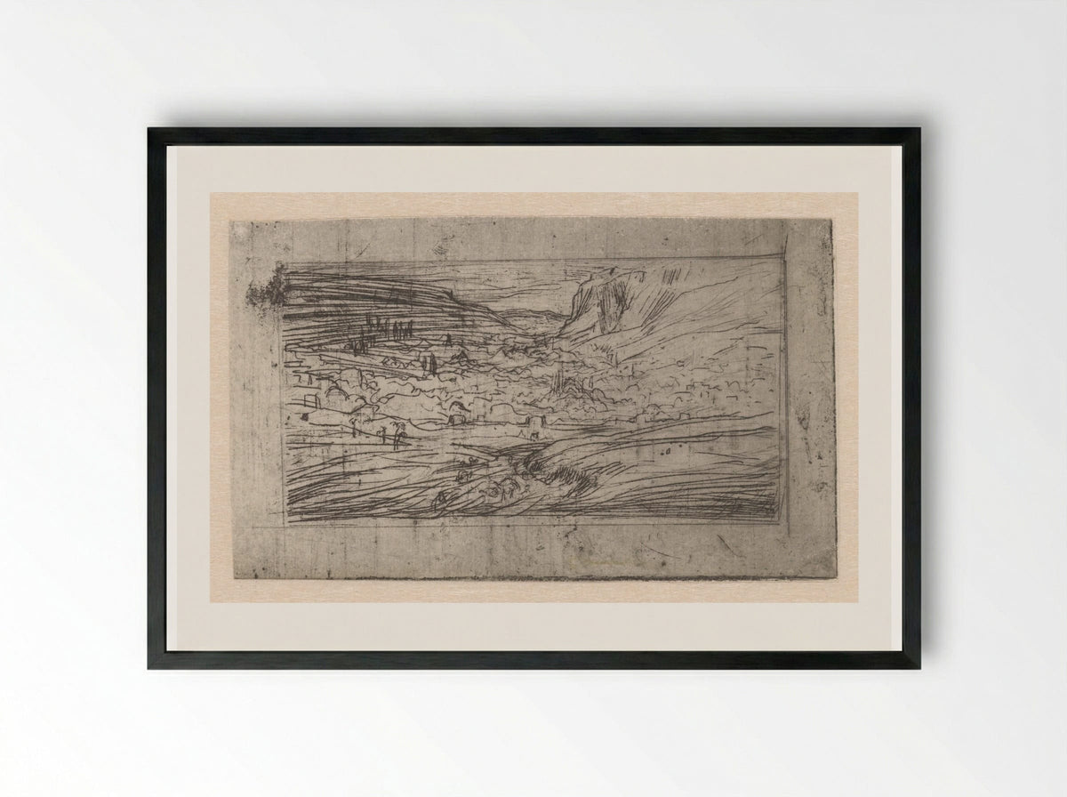 Uitzicht op een Ottomaanse stad - Marius Bauer - Framed Print Black