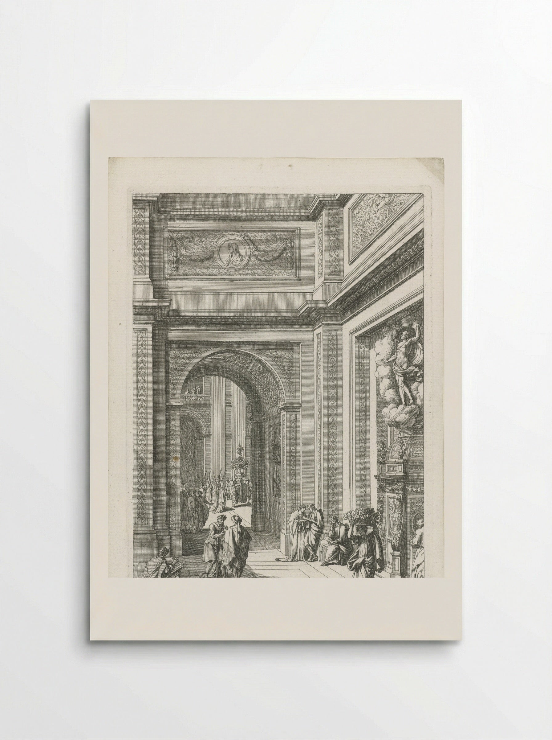 Uitzicht op gangpad en transept - Jean Lepautre - Poster