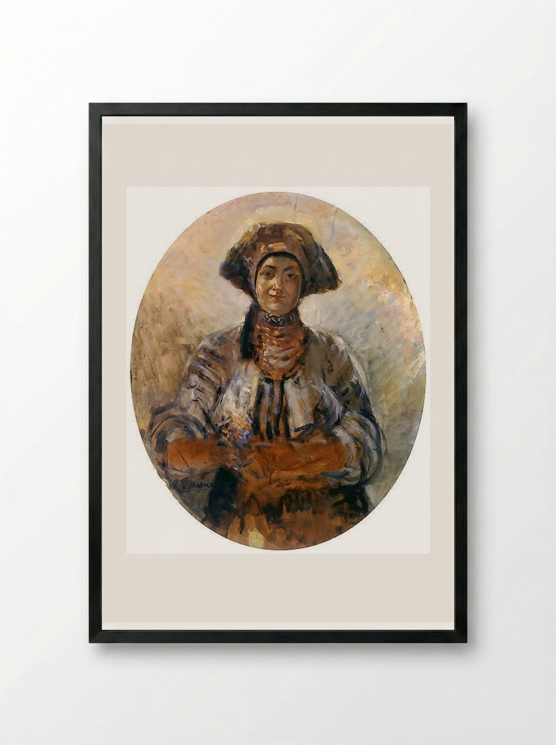 Ukrainian (Portrait of a Woman) - Jacek Malczewski - Framed Print Black