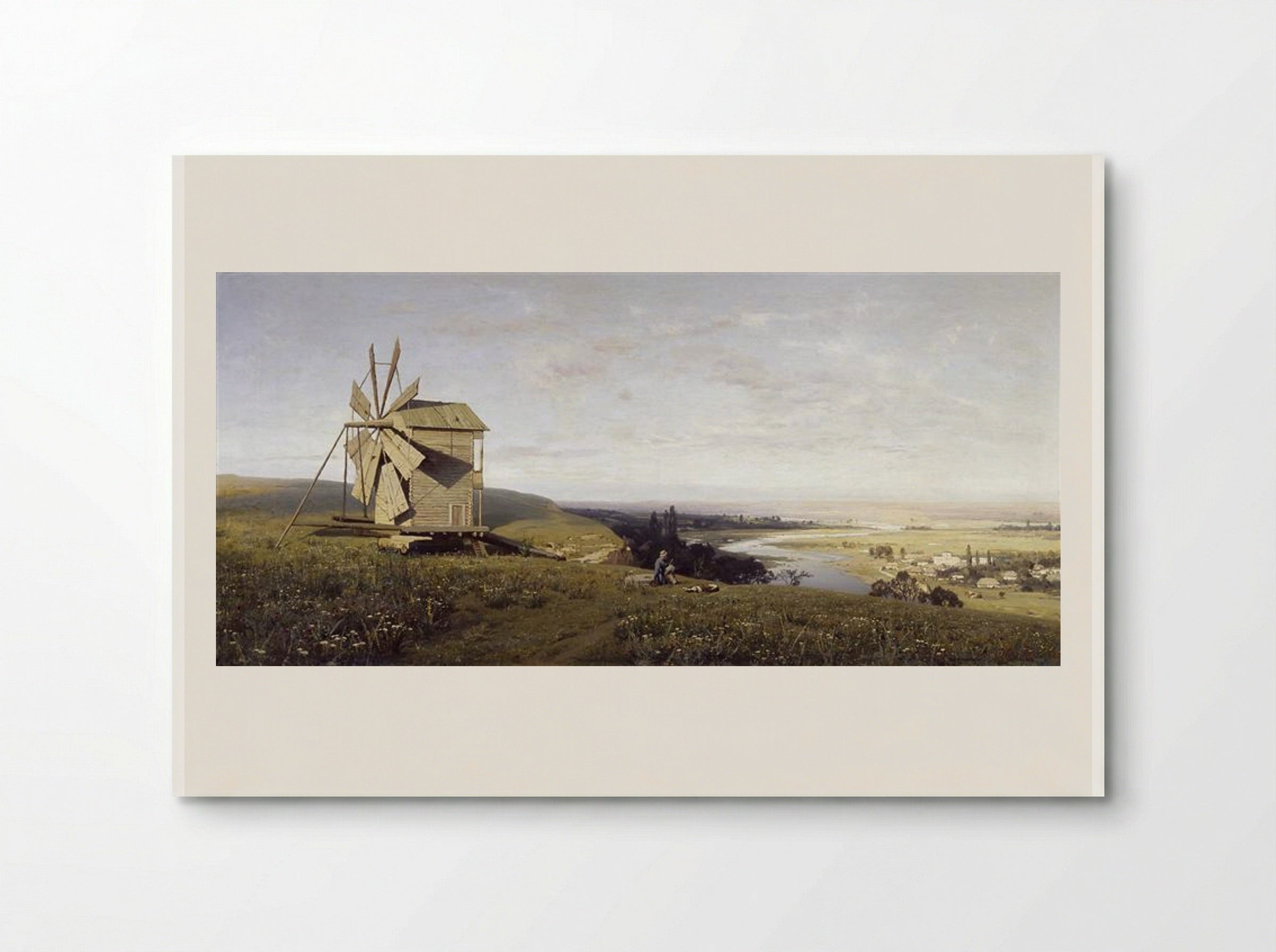 Ukrainian Steppe with Windmill - Volodymyr Orlovsky - Poster