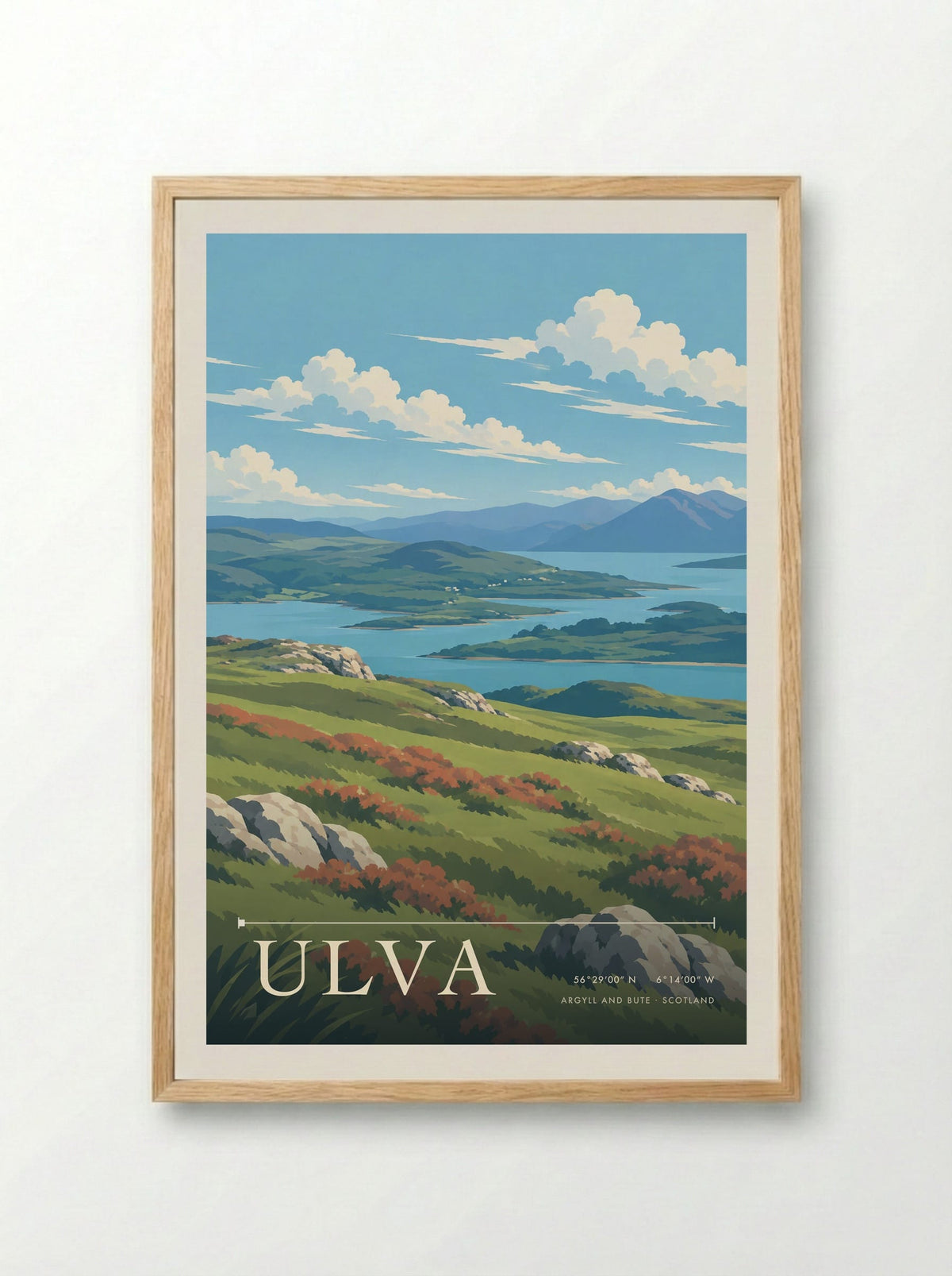 Ulva, Argyll and Bute | Travel Poster - Framed Print Wood