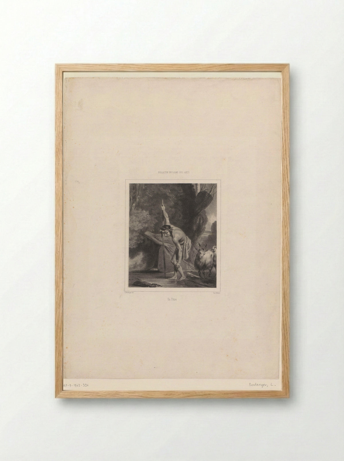 Un Pâtre - Louis Boulanger - Framed Print Wood